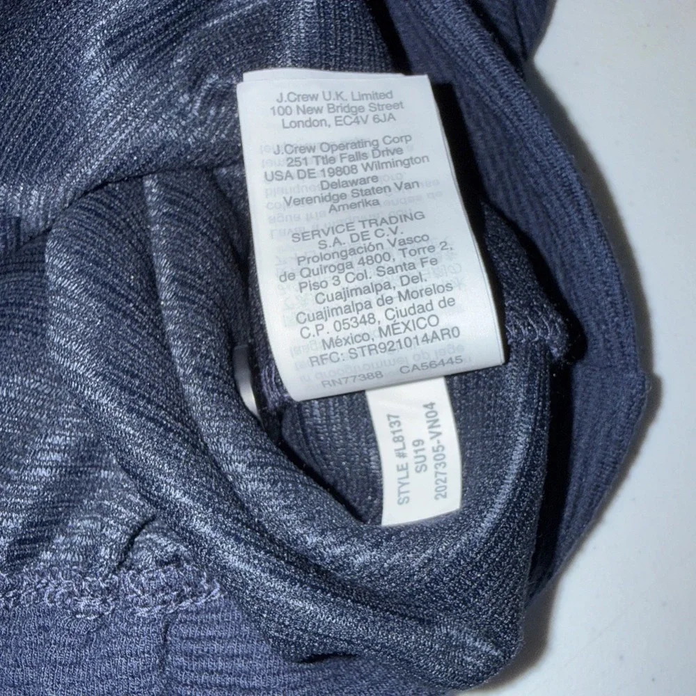 J crew  Sz Small Button-Front knit tank Tying Sleeveless  Navy Blue shirt office